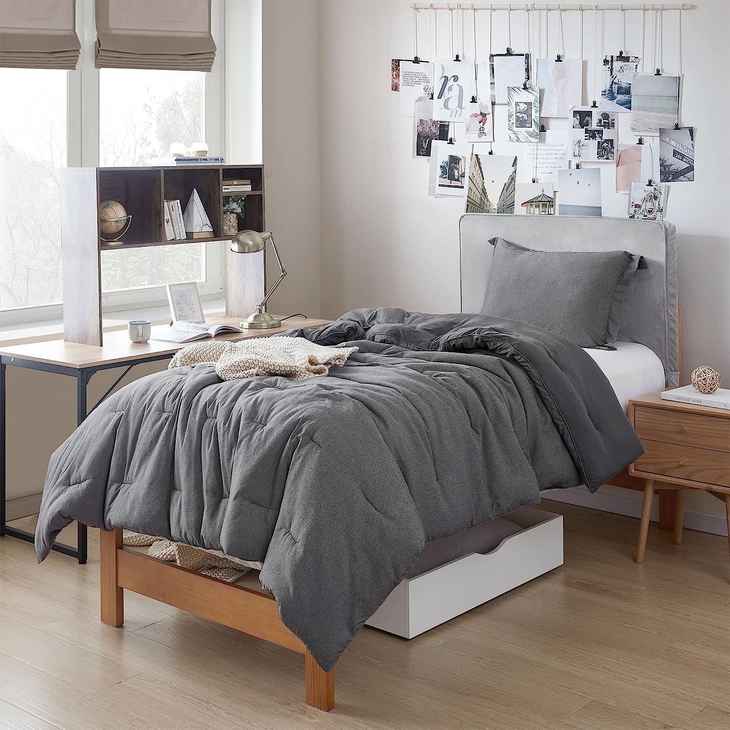 Yoga Pants? - Coma Inducer? Oversized Cooling Comforter Set - Steel Gray