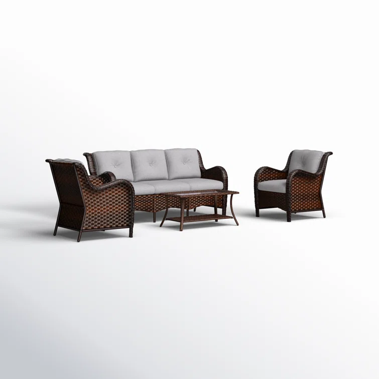 Altider 5 - Person Outdoor Seating Group with Cushions<!-- --> <!-- -->(Set of 4)