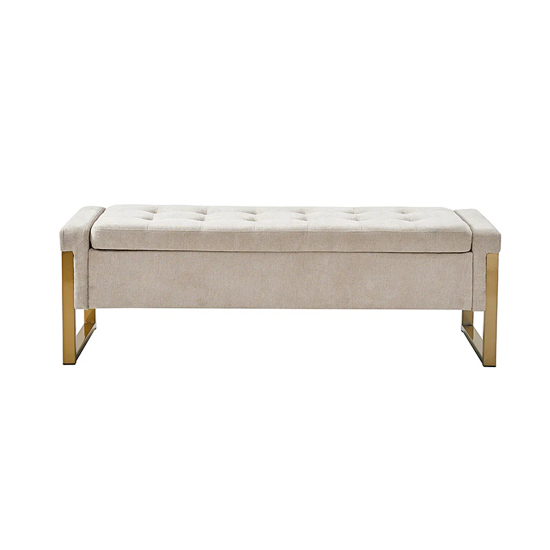 Flora Modern Upholstered Flip Top Storage Bench