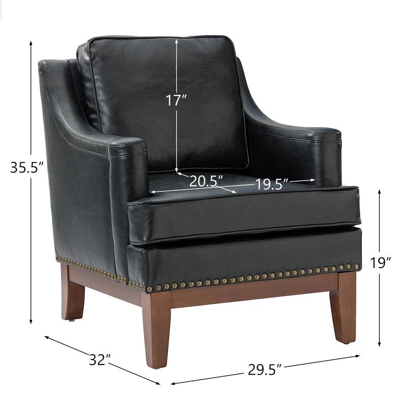 Christoph Vegan Leather Armchair