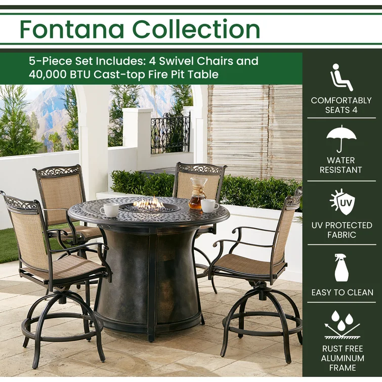 Mikenzy 4 - Person Oval Outdoor Dining Set with Cushions