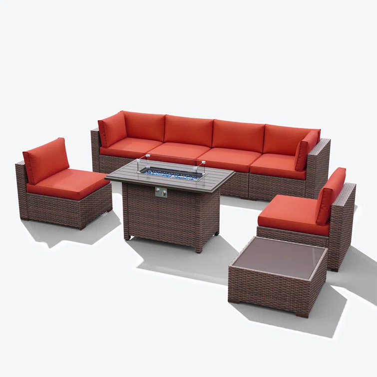 Caydin 6 - Person Outdoor Seating Group with Cushions
