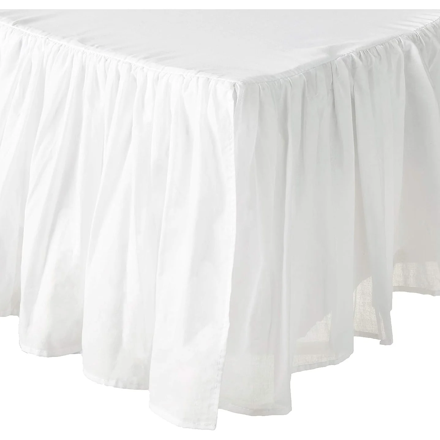 Greenland Home Fashions White Sheer 100-percent Cotton Voile Bedskirt