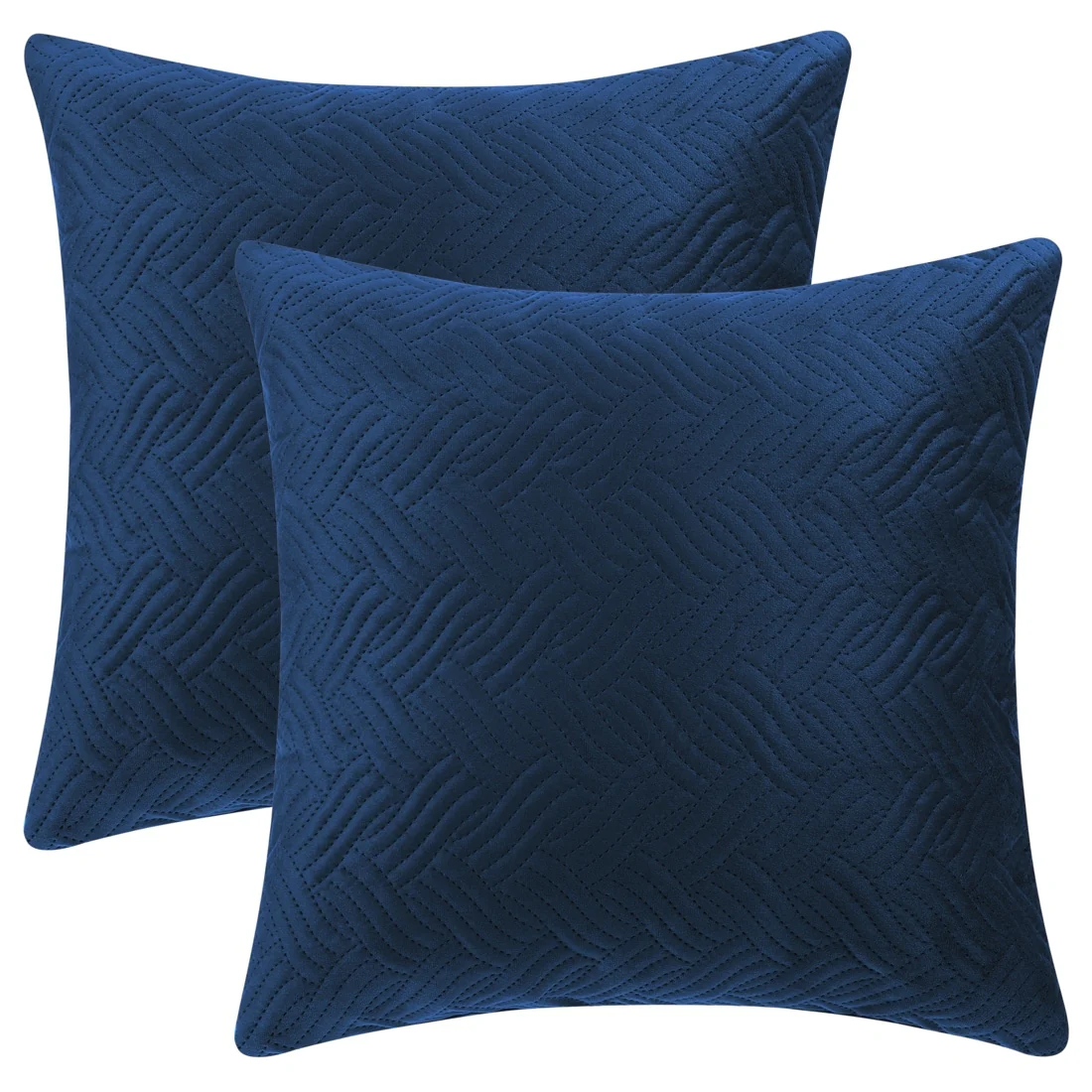 Velvet Knitted Throw Pillow Covers, Pack of 2 Spring Decorative Pillow Cases Square Soft Cushion Covers