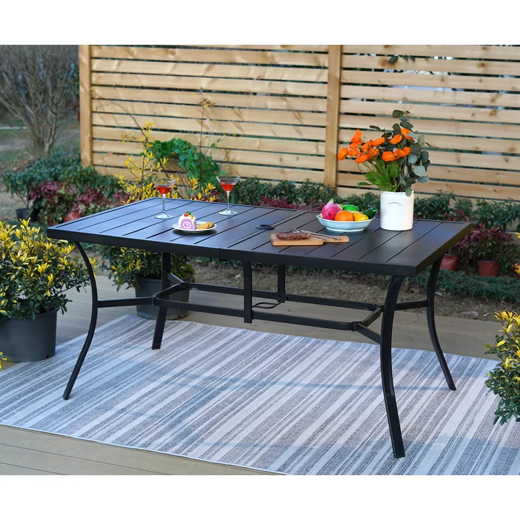 Aivo 6 - Person Rectangular Outdoor Dining Set with Cushions