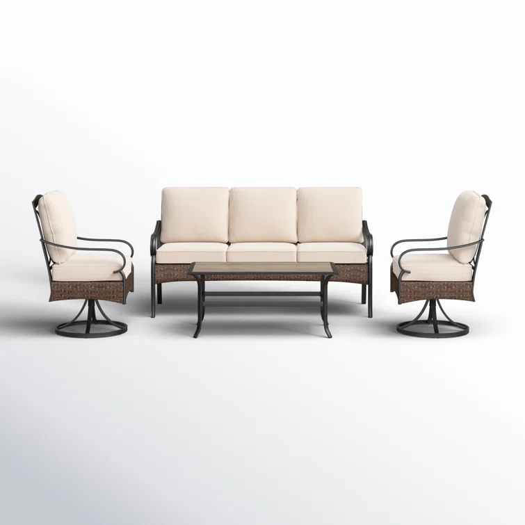 Argyri 5 - Person Outdoor Seating Group with Cushions