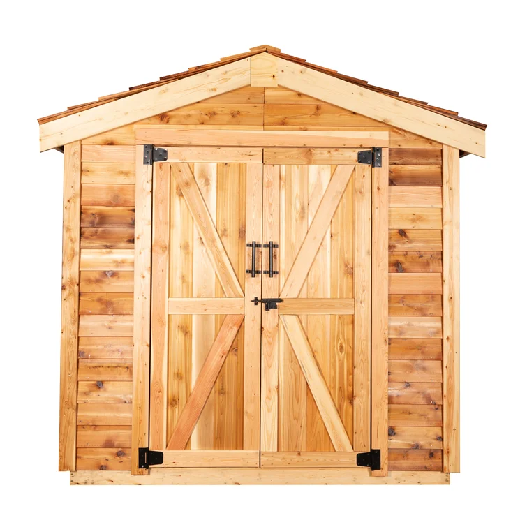 Cedar Gable 7.3 ft. W x 7 ft. D Solid Wood Storage Shed