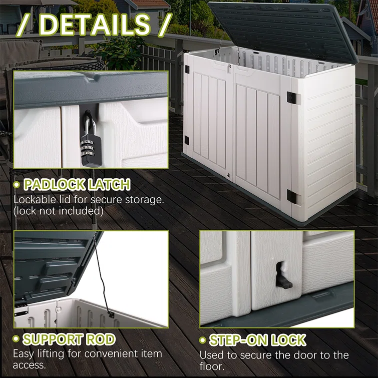 4 ft. W x 2 ft. D Plastic Tool Shed