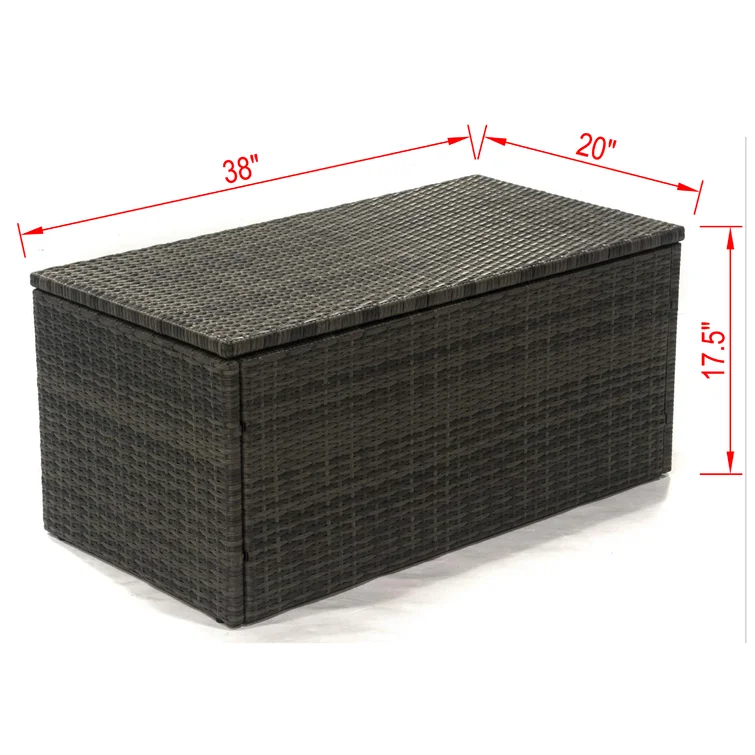 Donglin 20'' W 0 Gallons Wicker Deck Box in Brown