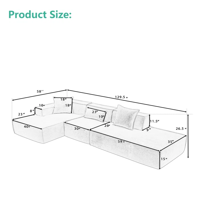 Rheece Upholstered Sectional