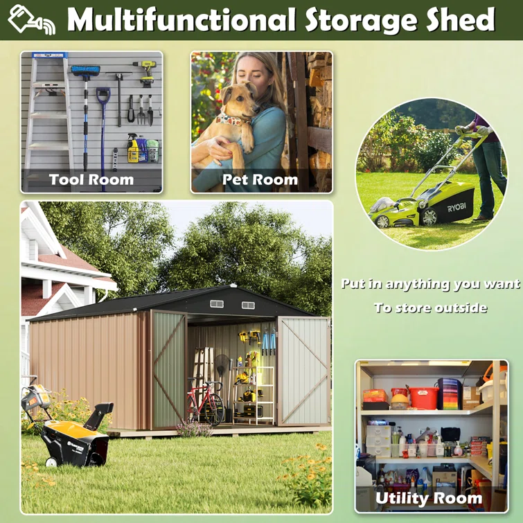 Outdoor Metal Storage Shed