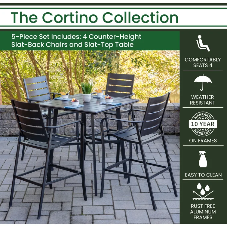 Kazakoff 4 - Person Square Outdoor Dining Set