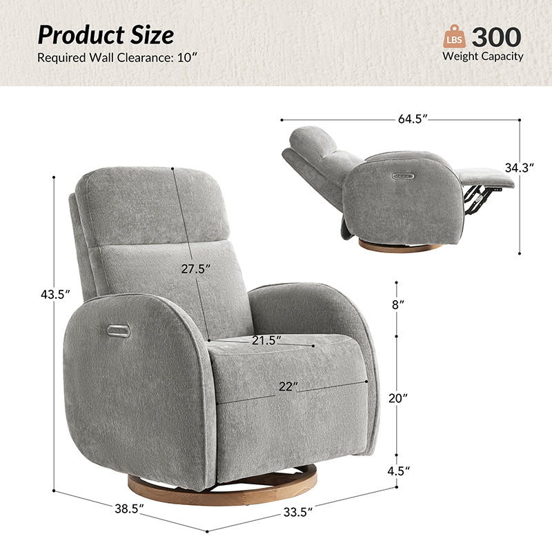 Cuddle Electric Nursery Swivel Chair
