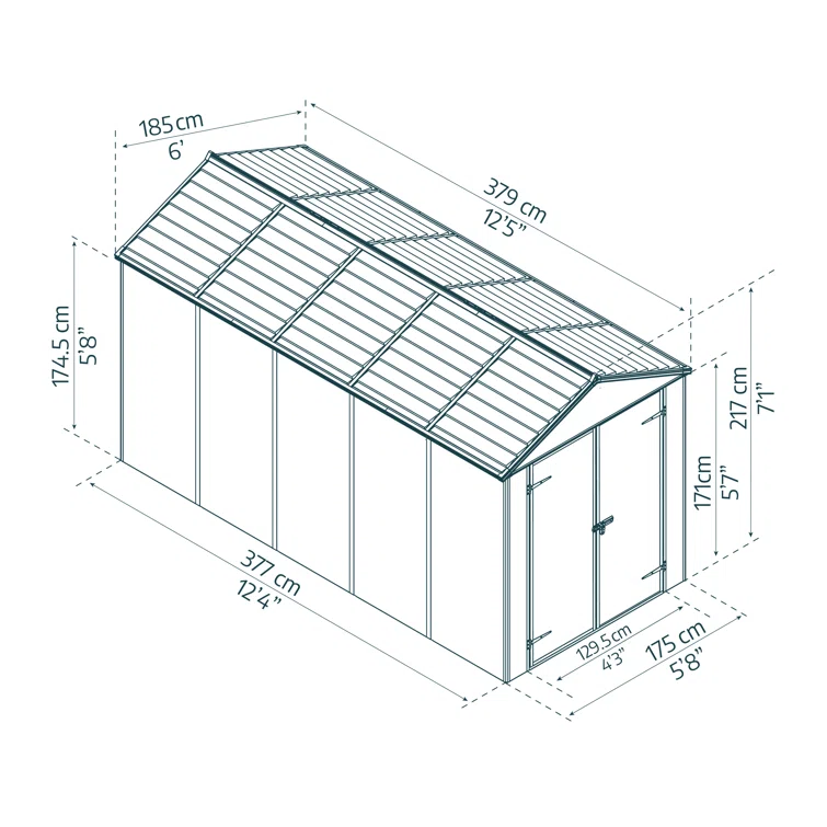 Rubicon Polycarbonate Storage Shed