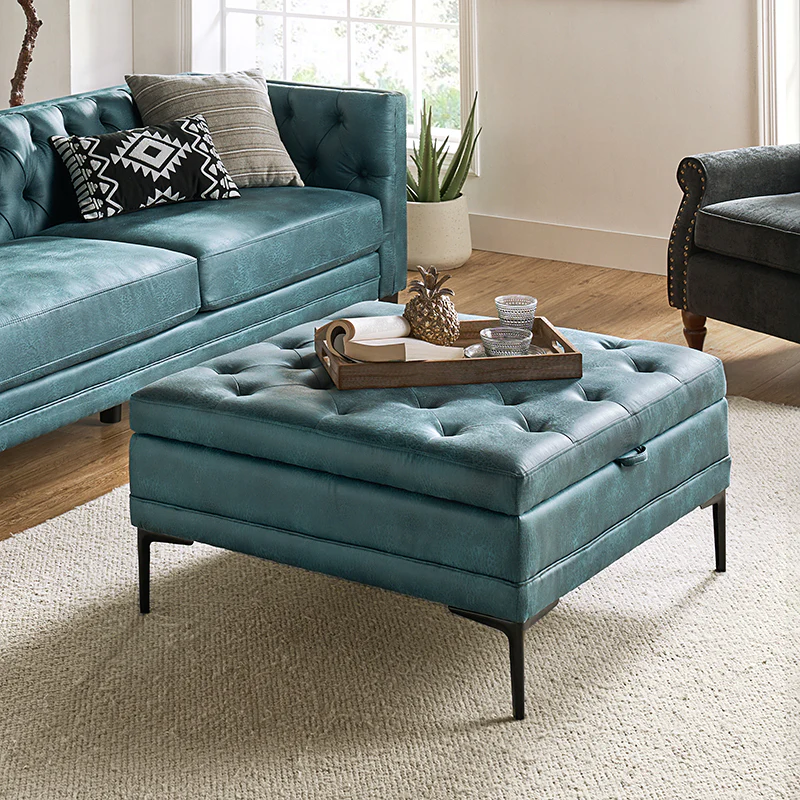Hartmut Lift Top Shelved Storage Cocktail Ottoman
