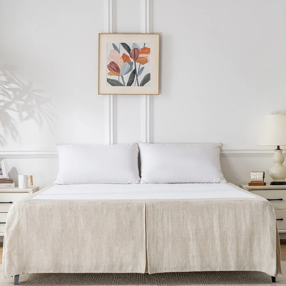 Pinch Pleat Linen-Textured Bedskirt, 16