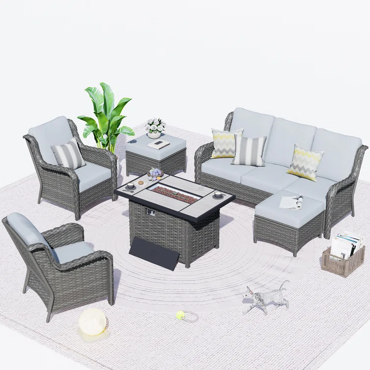 Tommy 5 - Person Outdoor Seating Group with Cushions