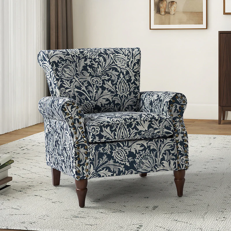Artemisa Modern Floral Pattern Upholstered Armchair