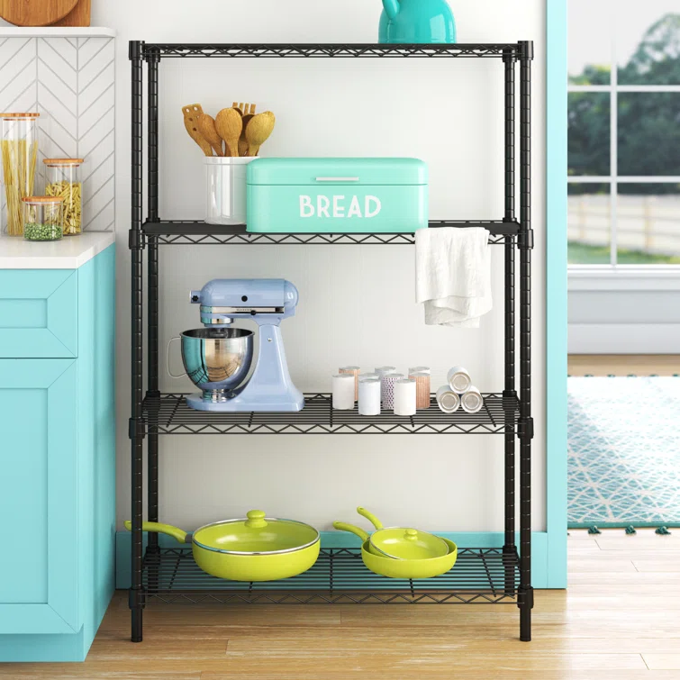 Moraga 4-Tier Shelving Unit (54" H x 36" W x 14" D)