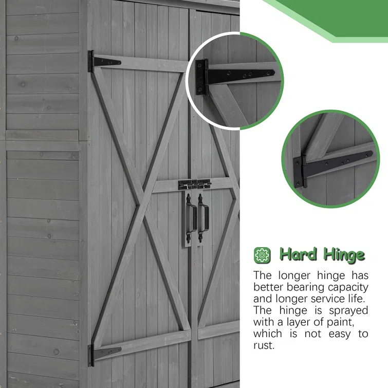 5 ft. W x 2 ft. D Wood Lean-to Tool Shed