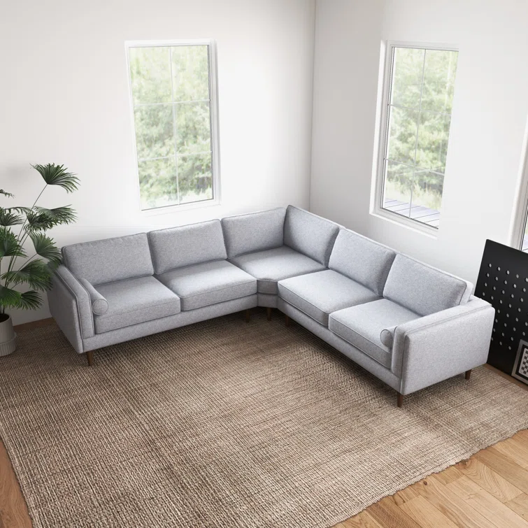 Elberon 3 - Piece Modern Living Room Symmetrical Corner Sofa