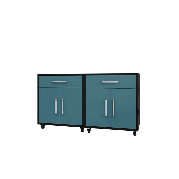 Aseem 2 Piece Single Storage Cabinet ( 34.41'' H x 56.7'' W x 17.72'' D)<!-- --> <!-- -->(Set of 2)
