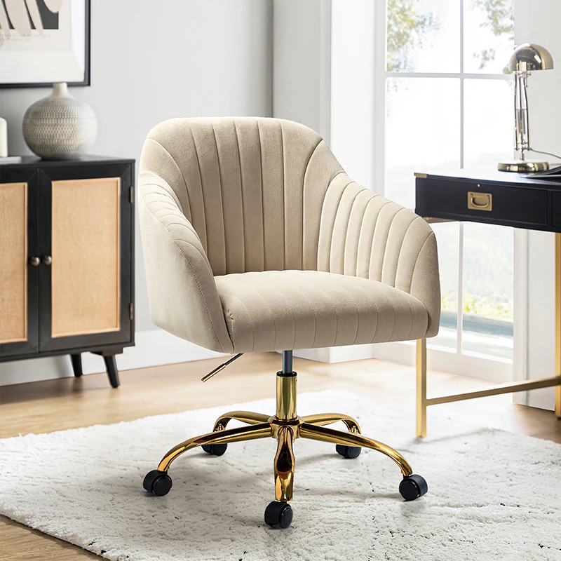 Bright Velvet Office Chair