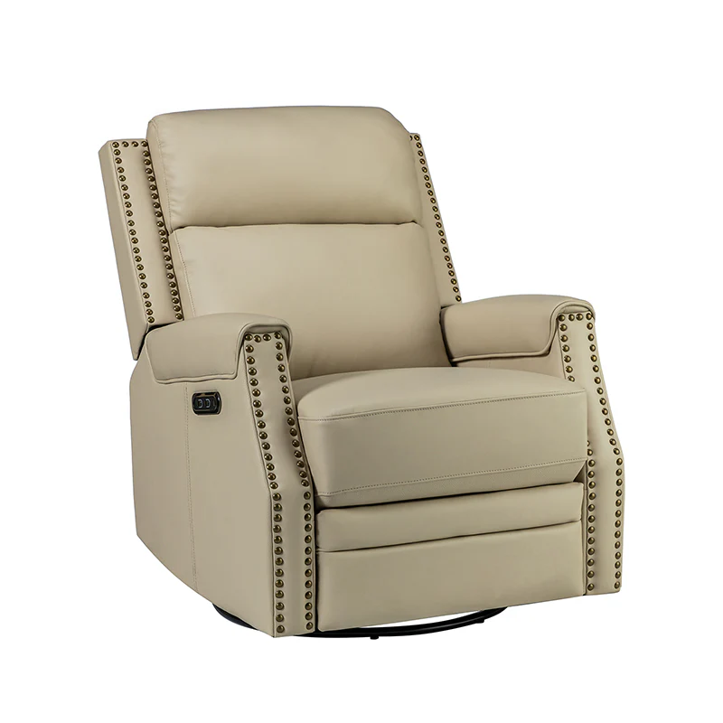 Hieronymus Genuine Leather Power Rocking Recliner