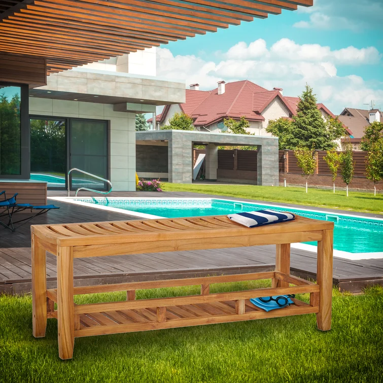 Boutwell Teak Outdoor Bench