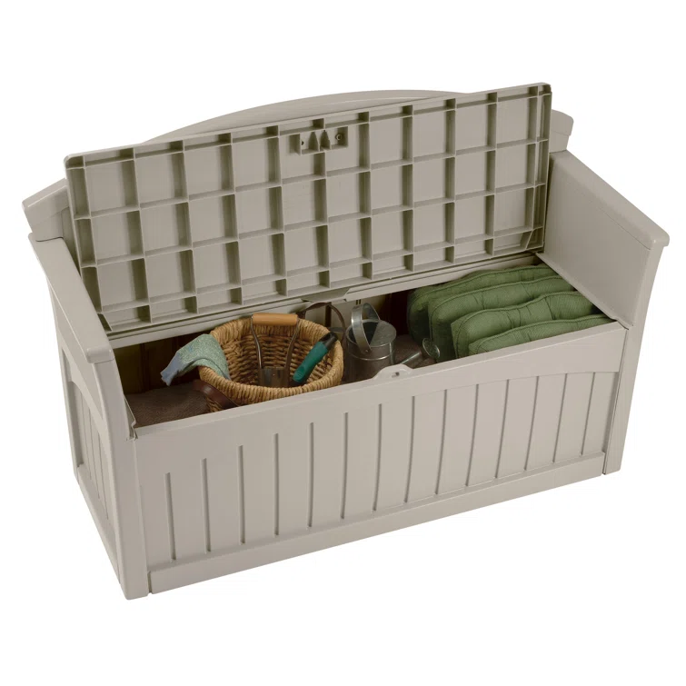 Suncast 50 Gallon Patio Storage Bench - Light Taupe