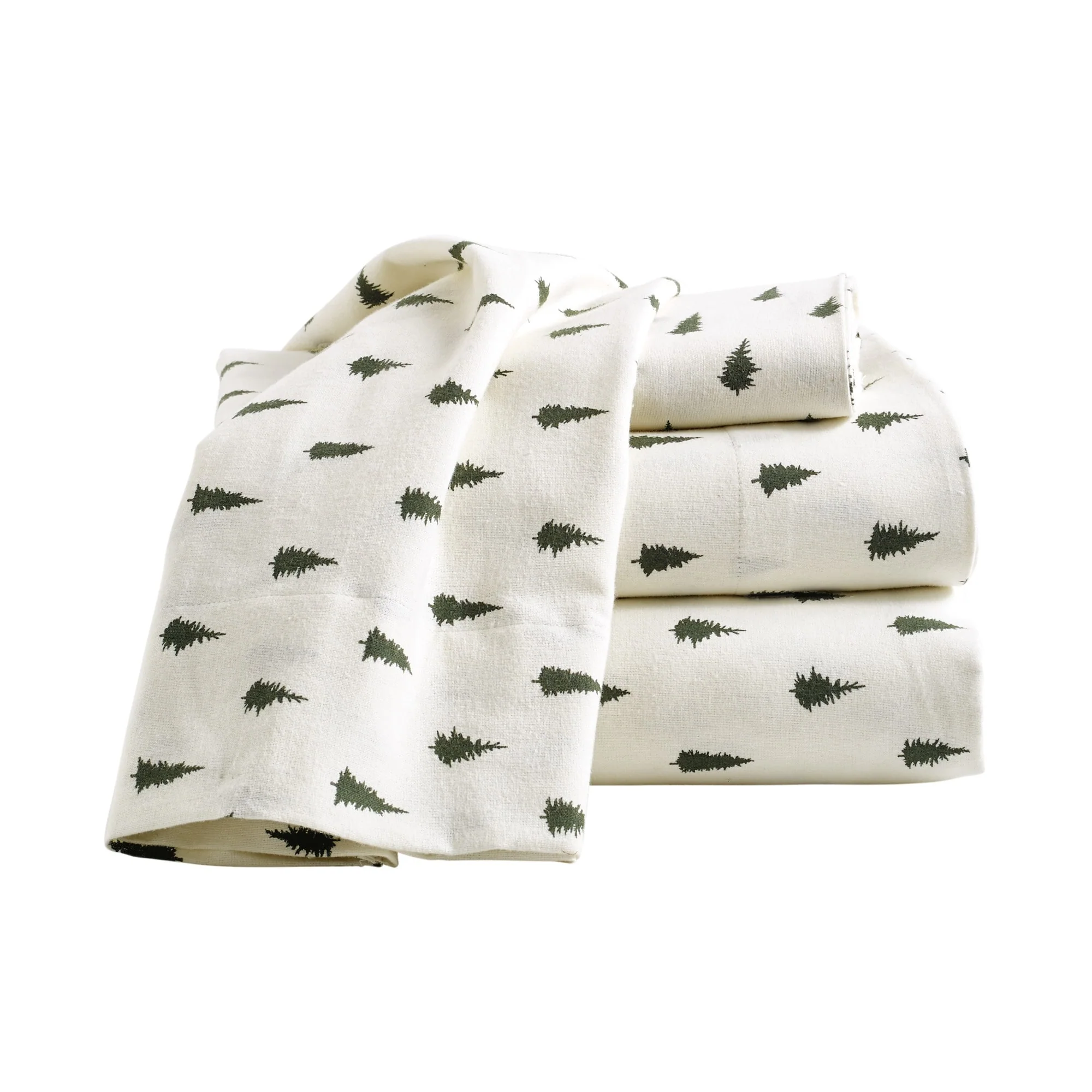 G.H. Bass & Co. Spruce Trees Cotton Flannel Sheet Set