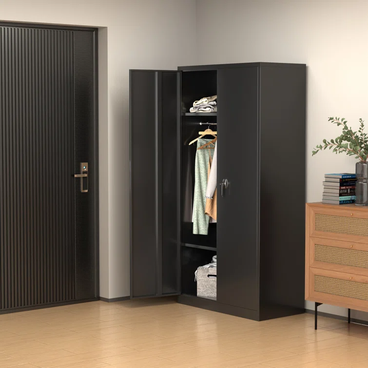 Metal Single Storage Cabinet ( 70.86'' H x 35.43'' W x 17.72'' D)