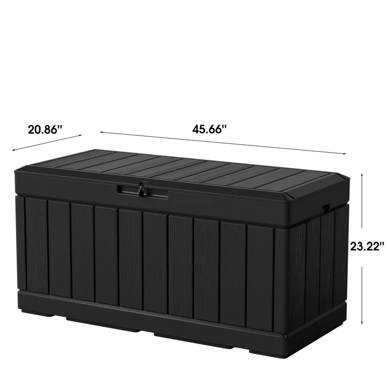 Furmax 45.66'' W 90 Gallons Water Resistant Lockable Deck Box