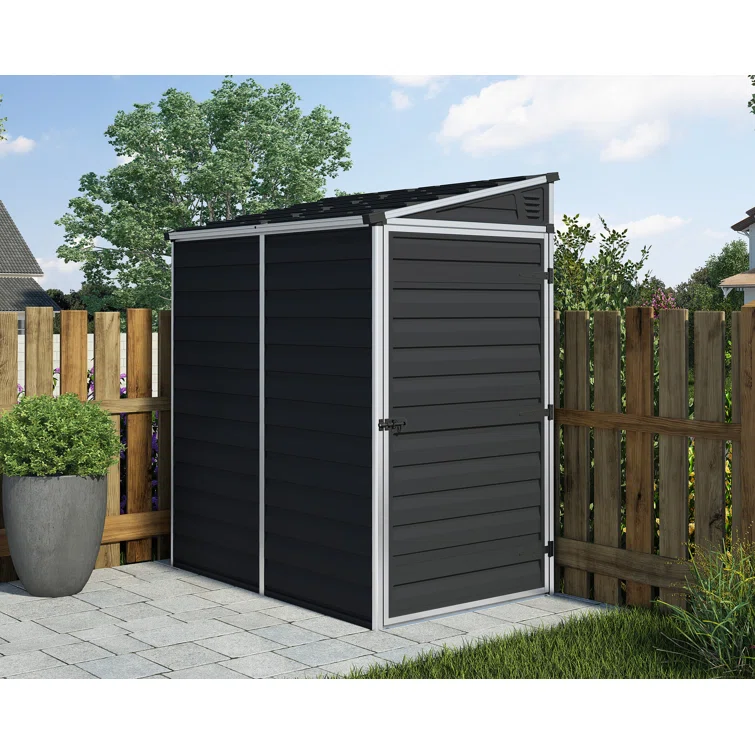 Skylight 4 ft. W x 6 ft. D Polycarbonate Lean-To Tool Shed