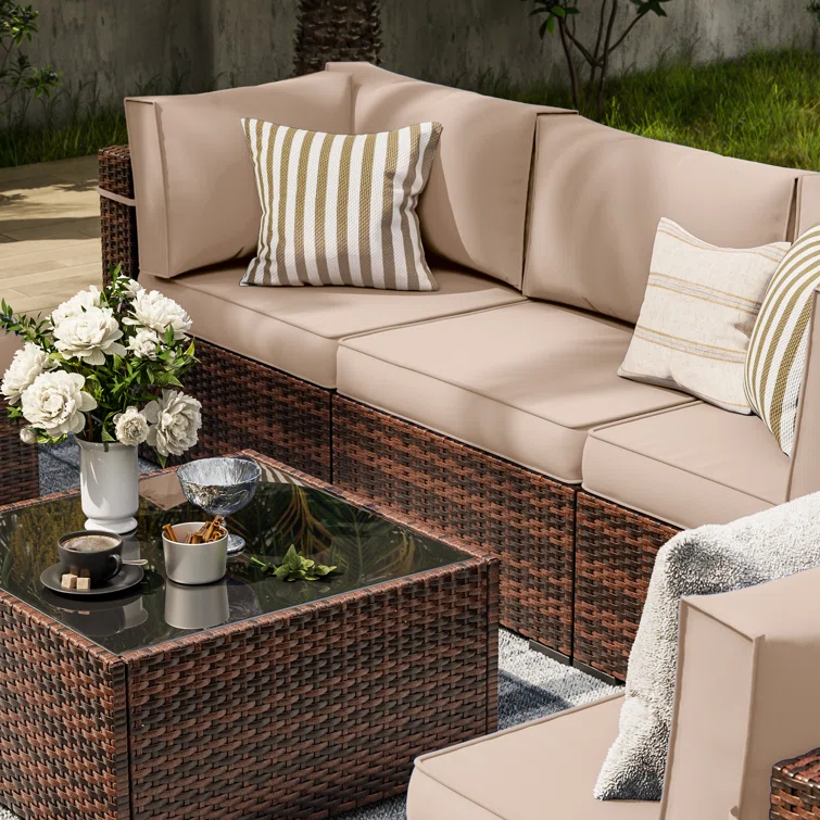 6 - Person Outdoor Seating Group with Cushions
