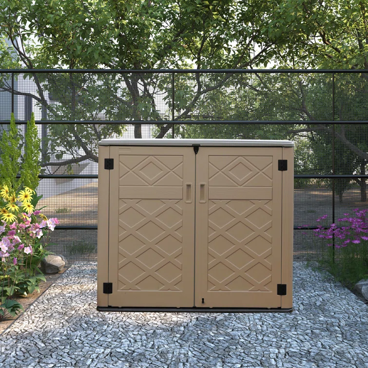 4 ft. W x 3 ft. D Metal Garbage Shed