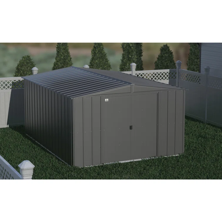 10 ft. W x 13 ft. 5 in. D Steel Vertical Storage Shed