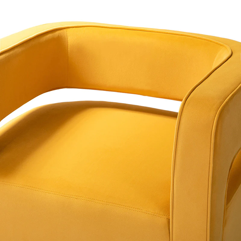 Agata Velvet Swivel Barrel Armchair