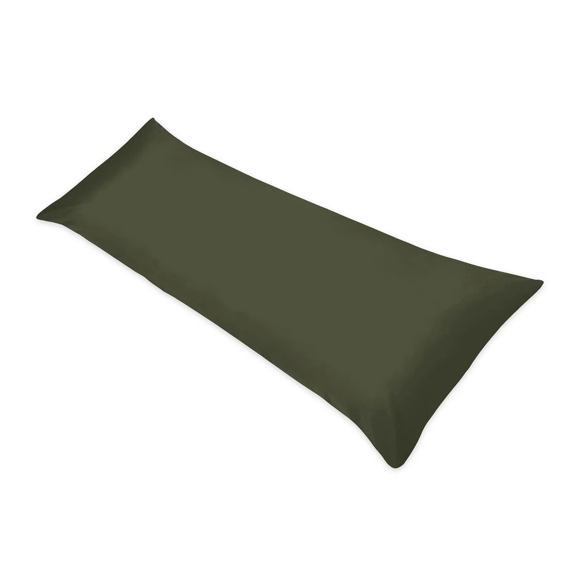 Dark Green Body Pillow Case (Pillow Not Included) for Woodland Camo Collecton - Solid Color Hunter Forest Olive Rustic Deer