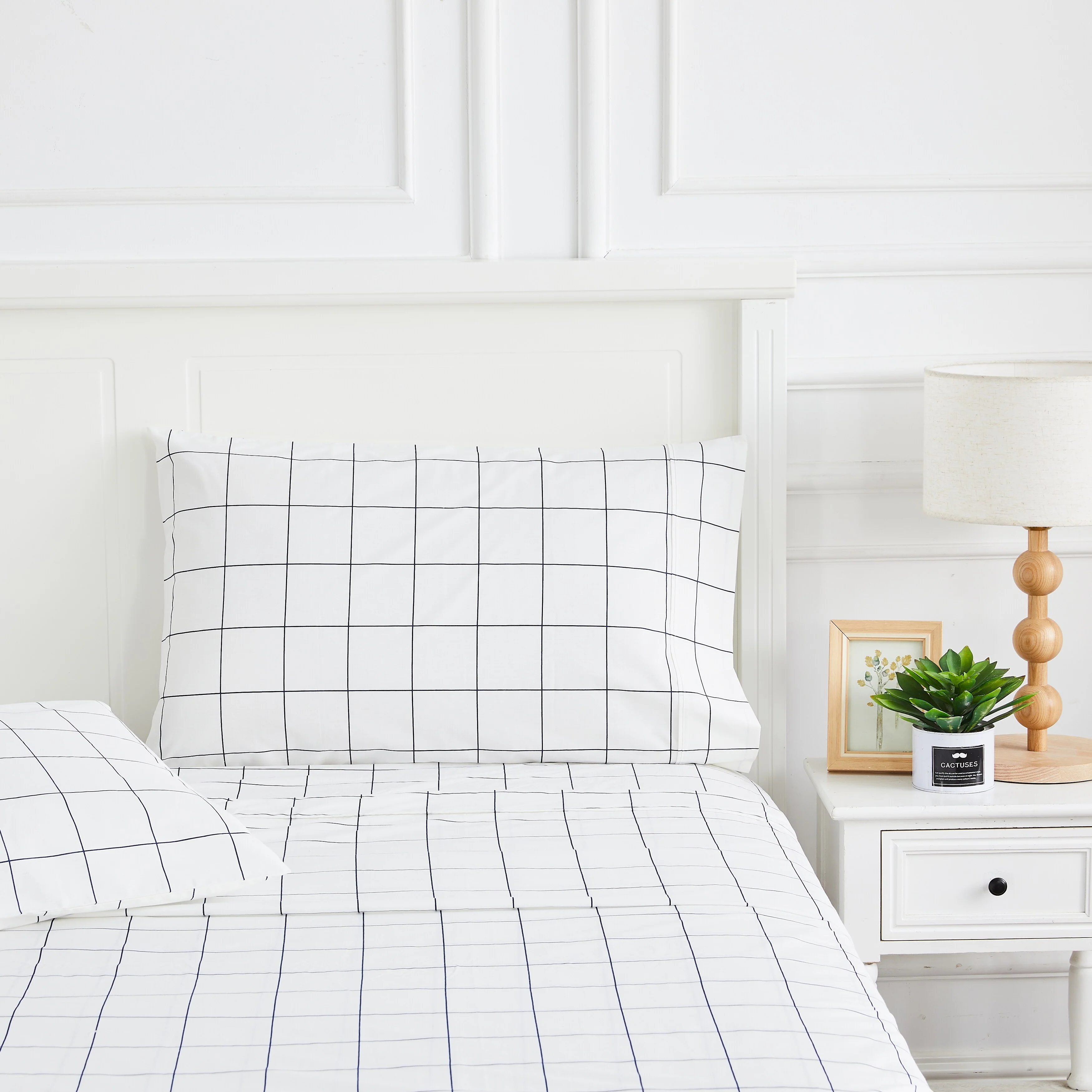 Printed Percale Cotton Box Sheet Set and Pillowcases