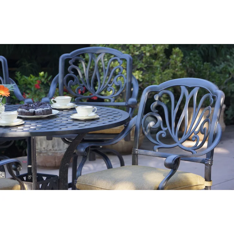 Lebanon 5-Piece Patio Bar Set with Cushions and 42'' Round Bar Table
