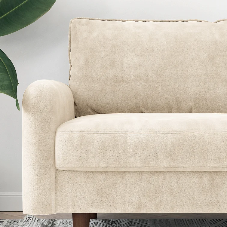 Everly Quinn Hessville Sofa 57.8" Velvet Round Arm Loveseat
