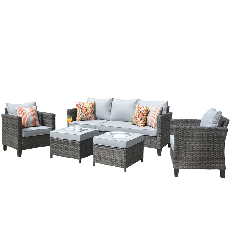 Allcot 5 - Person Outdoor Seating Group with Cushions