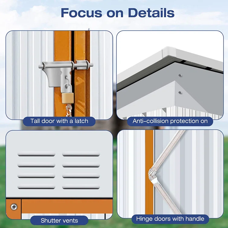 5 ft. W X 3 ft. D Metal Storage Shed