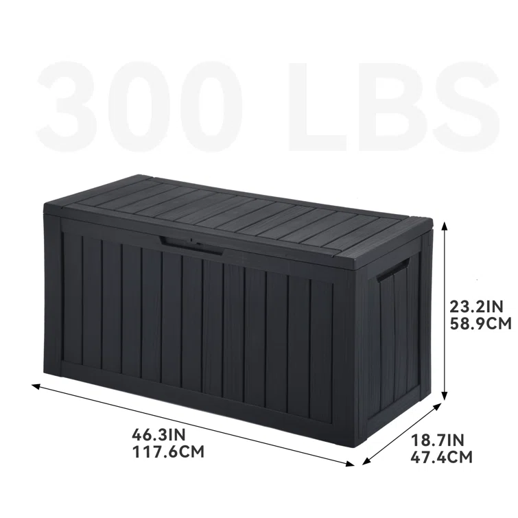 Balconera 46.3'' W 80 Gallons Water Resistant Resin Lockable Deck Box