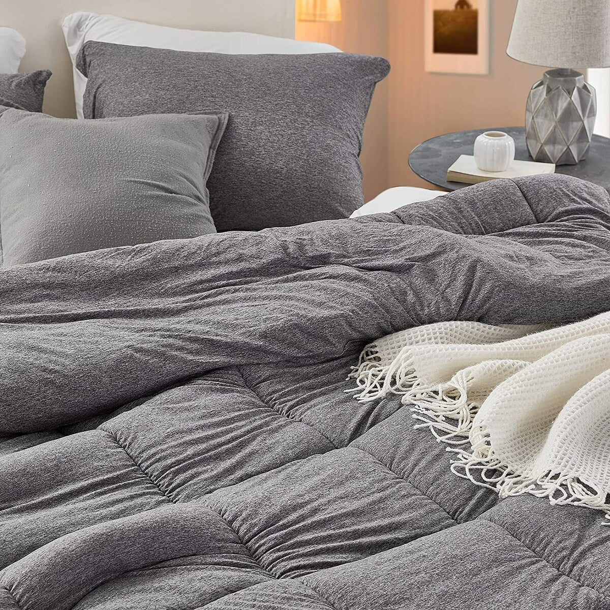 Summertime - Coma Inducer? Oversized Comforter - Morning Gray