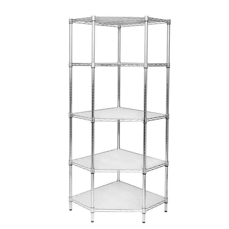 4-Tier Metal Height-Adjustable Shelving Unit (26" W x 72" H x 18" D)