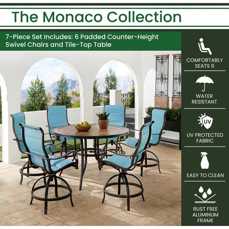 Mikera 6 - Person Round Outdoor Dining Set