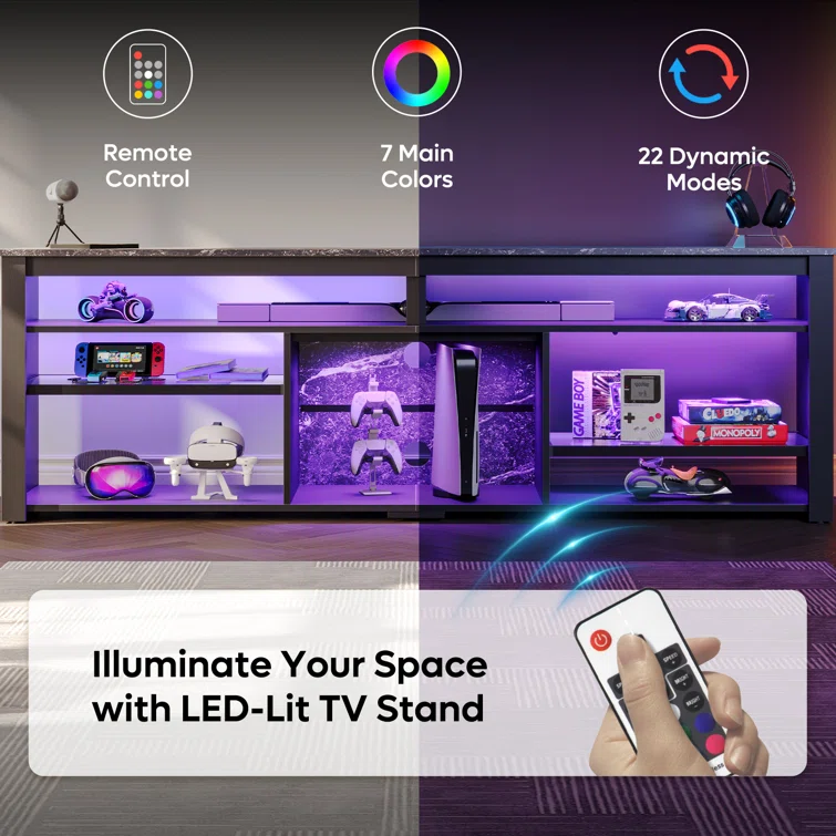 LED TV Stand for TVs up to 75 inch,70