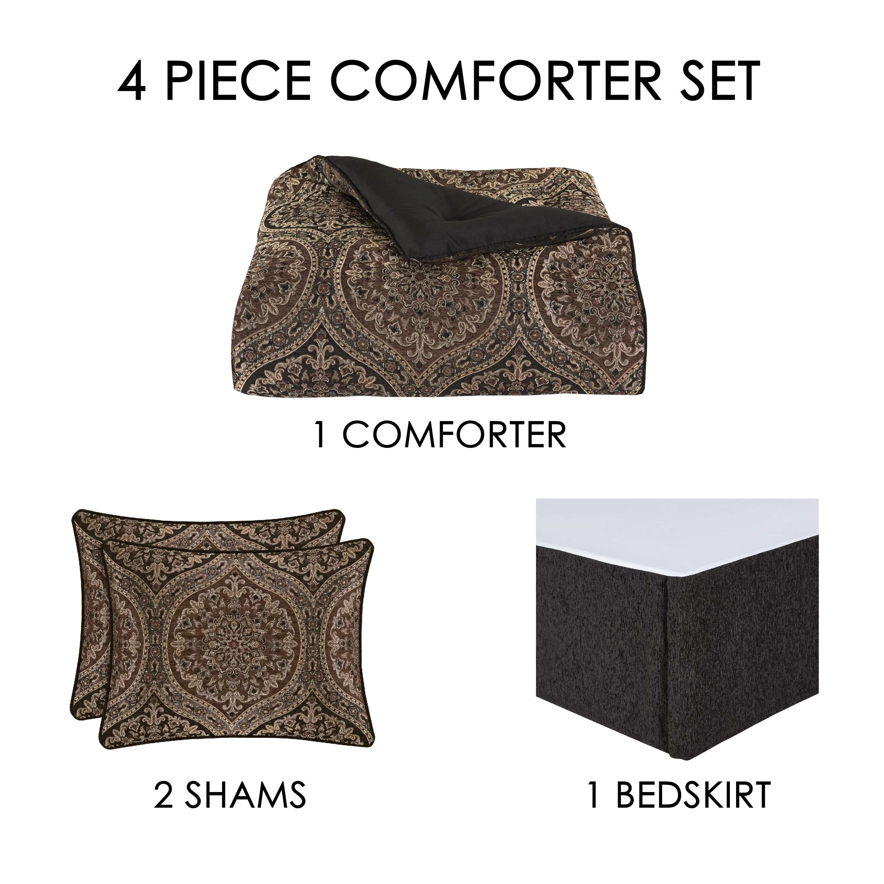 Five Queens Court Mahogany Comforter Set